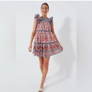 Tuckernuck Eden & Ash Red, White, Blue and Gold Dress